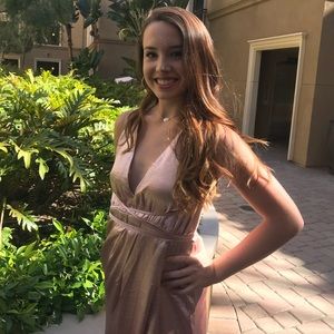 Blush Floor-Length Formal Dress